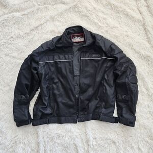 Bilt Men's Black Mesh Motorcycle Jacket - Ventilated Riding Shell